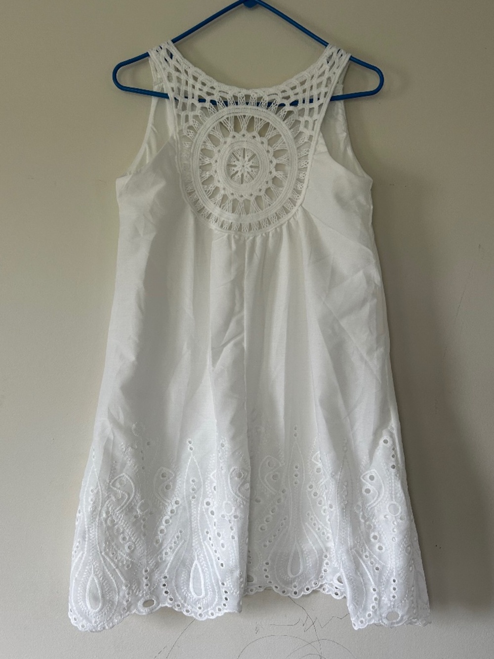 🌷White Lace Eyelet Beach Dress